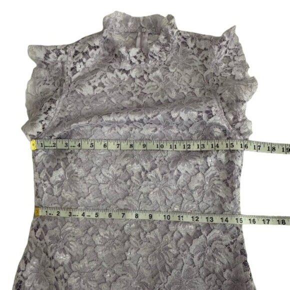 Enfocus Studio Women' 6 Purple/Lavender Sleeveless Mock Neck Midi Sheath Dress - Picture 10 of 14